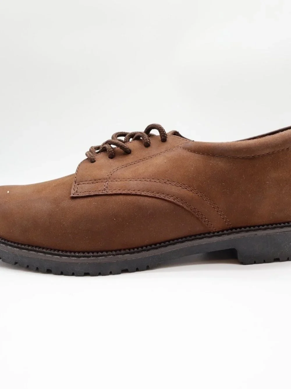 Nunn Bush Vintage Brown Oiled Leather Bucks Oxford Mens 10.5 Wide